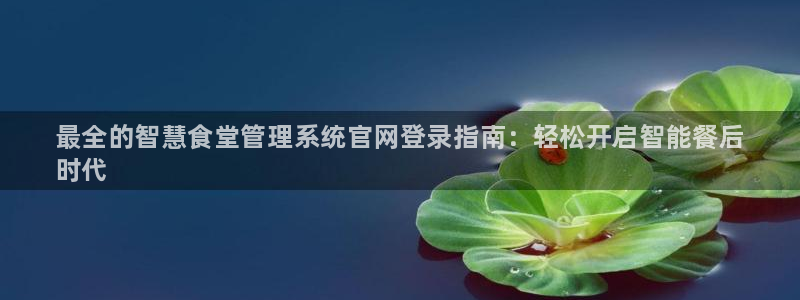 尊龙怎么没消息了：最全的智慧食堂管理系统官网登录指南：轻松开