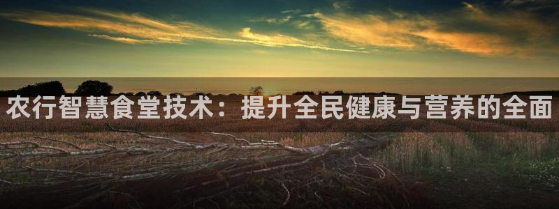 尊龙百度百科：农行智慧食堂技术：提升全民健康与营养的全面